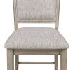 5pc Dining Set Contemporary Farmhouse Style Counter Height w 20-Inch Lazy Susan All Gray Finish Upholstered Chairs Wooden Wood Veneers Solid Wood Dini