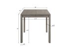 6pc Dining Set Contemporary Farmhouse Style Counter Height 18" Expandable Leaf Table Gray Finish Upholstered Chairs Bench Wooden Solid Wood Dining Roo