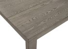 6pc Dining Set Contemporary Farmhouse Style Counter Height 18" Expandable Leaf Table Gray Finish Upholstered Chairs Bench Wooden Solid Wood Dining Roo