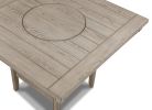 5pc Dining Set Contemporary Farmhouse Style Counter Height w 20-Inch Lazy Susan All Gray Finish Upholstered Chairs Wooden Wood Veneers Solid Wood Dini