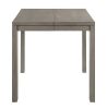 6pc Dining Set Contemporary Farmhouse Style Counter Height 18" Expandable Leaf Table Gray Finish Upholstered Chairs Bench Wooden Solid Wood Dining Roo